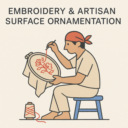 Illustration for Embroidery & Artisan Detailing services.